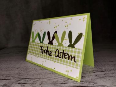 Grußkarte Frohe Ostern Ohren Caro handgemacht